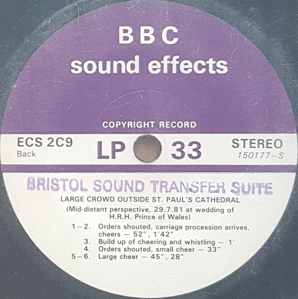 ECS 2C9 St. Paul's Cathedral Not registered from the BBC records and Tapes library Label